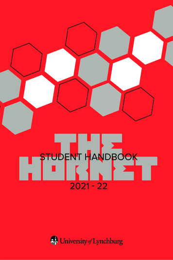 The Hornet STUDENT HANDBOOK - University Of Lynchburg