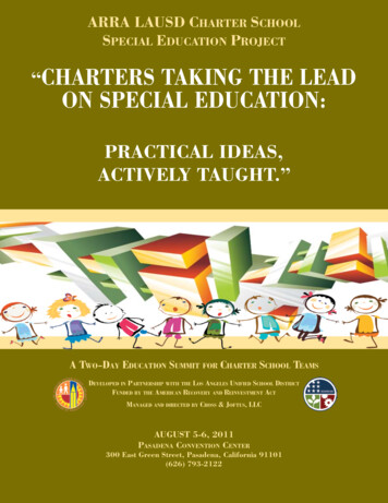 Arra Lausd Charter School Pecial Education Project Charters Taking The .