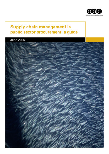Supply Chain Management In Public Sector Procurement: A 