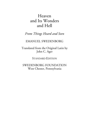Heaven And Hell - Swedenborg