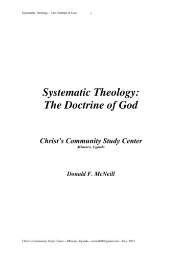 Systematic Theology: The Doctrine Of God