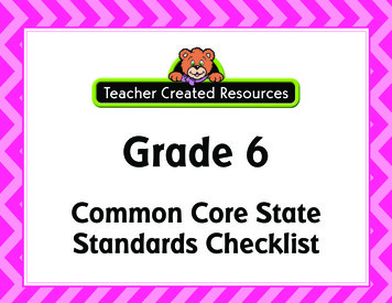 TCR CCSS Checklist Grade 6 - Teacher Created