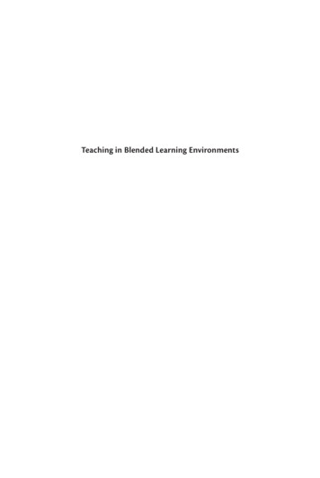 Teaching In Blended Learning Environments