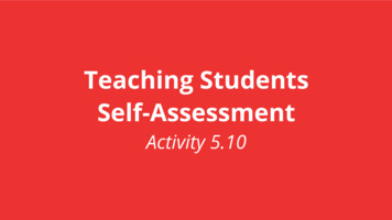Teaching Students Self-Assessment - Oregon