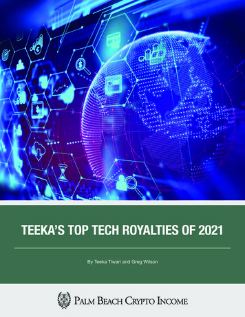 TEEKA’S TOP TECH ROYALTIES OF 2021
