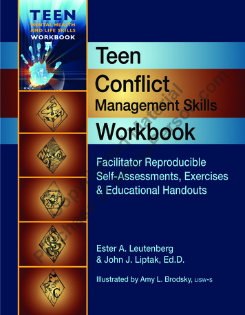 AND LIFE SKILLS WORKBOOK Teen Conflict - Whole Person
