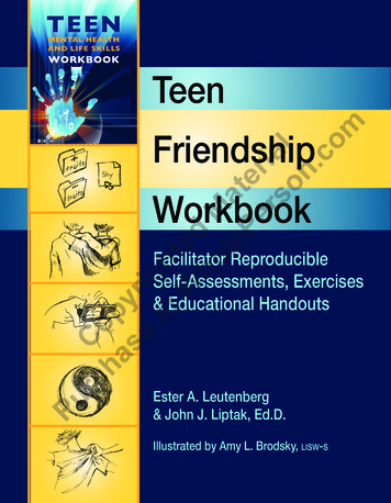 AND LIFE SKILLS WORKBOOK Teen Friendship Workbook 