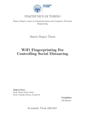 WiFiFingerprintingFor ControllingSocialDistancing
