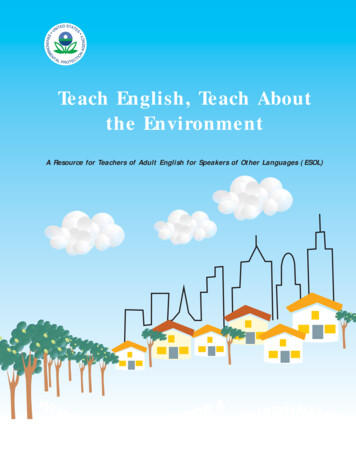 Teach English, Teach About The Environment