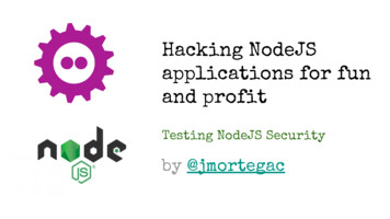 Hacking NodeJS Applications For Fun - FOSDEM 2021
