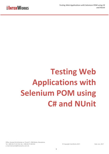 Testing Web Applications With Selenium POM Using C# 