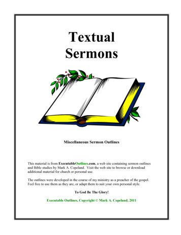 Textual Sermons - Executable Outlines - Free Sermon .