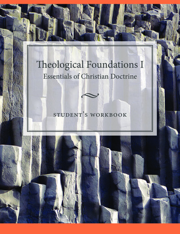 Theological Foundations I