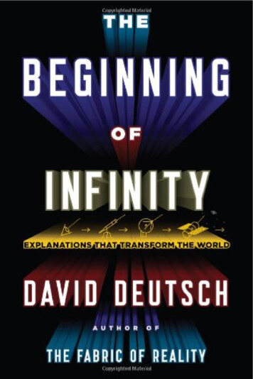 'The Beginning Of Infinity - Internet Archive