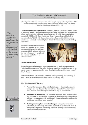 The Ecclesial Method Of Catechesis Handout