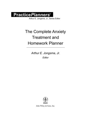 The Complete Anxiety Treatment And Homework Planner