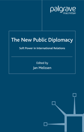 The New Public Diplomacy - Cultural Diplomacy