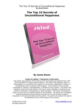 The Top 10 Secrets Of Unconditional Happiness
