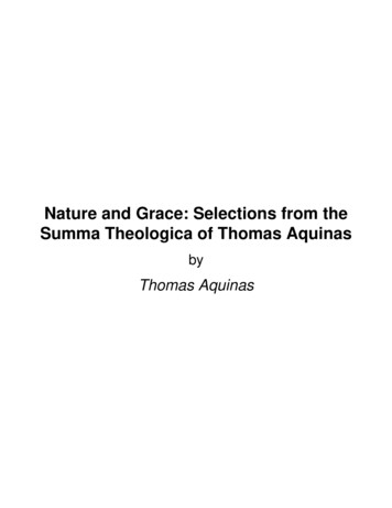 Nature And Grace: Selections From The Summa Theologica Of .