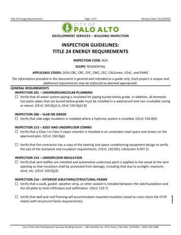 Title 24 Energy Requirements - Palo Alto, California