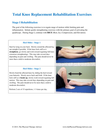 Total Knee Replacement Rehabilitation Exercises