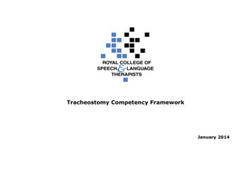 Tracheostomy Competency Framework - RCSLT