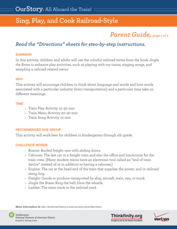 Sing, Play, And Cook Railroad-Style Parent Guide, Page 1 Of 2
