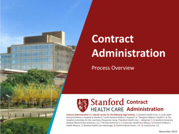 Contract Administration - Stanford Health Care