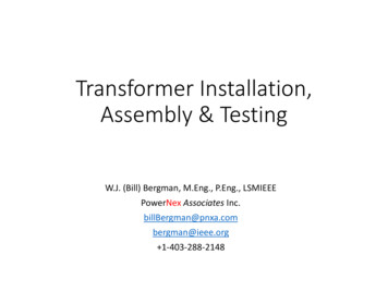Transformer Installation, Assembly & Testing