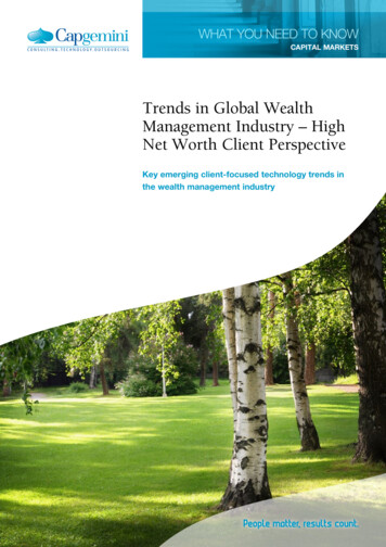 Trends In Global Wealth Management Industry - Capgemini