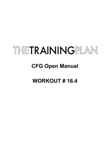 CFG Open Manual WORKOUT # 16