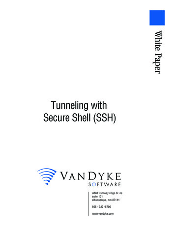 Tunneling With Secure Shell - VanDyke