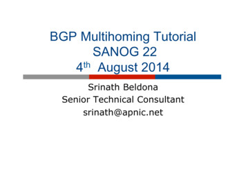 BGP Multihoming Techniques - ISC