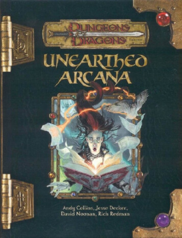 Unearthed Arcana - TJLEE 