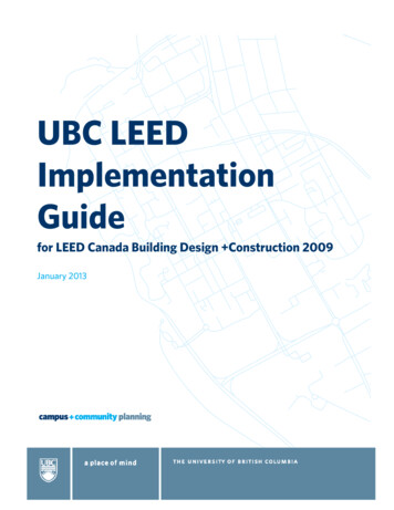 UBC LEED Implementation Guide