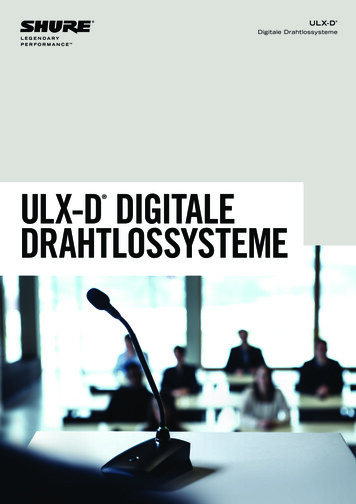 Ulx-d Digitale Drahtlossysteme - Babbel & Haeger