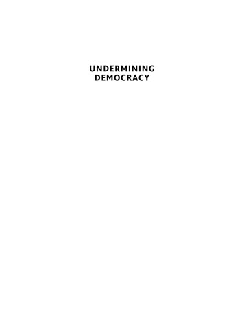 Undermining Democracy - Freedom House
