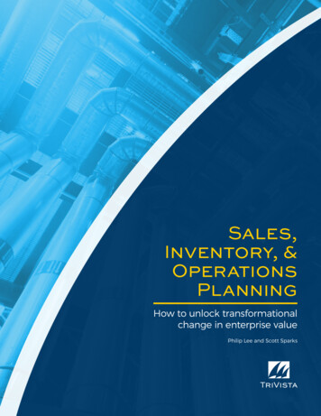 Sales, Inventory, & Operations Planning