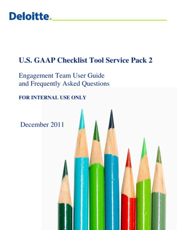 U.S. GAAP Checklist Tool Service Pack 2 - Deloitte