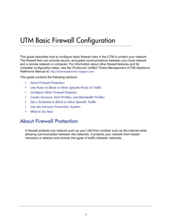 UTM Basic Firewall Configuration - Netgear