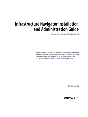 Infrastructure Navigator Installation And Administration Guide - OpenTopic