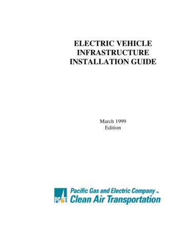 ELECTRIC VEHICLE INFRASTRUCTURE INSTALLATION GUIDE