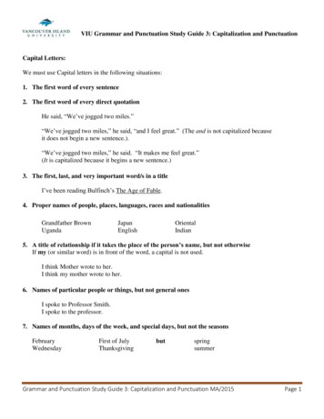 VIU Grammar And Punctuation Study Guide 3: 