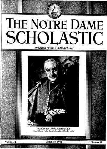 Notre Dame Scholastic - University Of Notre Dame