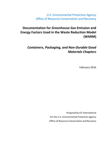 Documentation For Greenhouse Gas Emission And Energy .