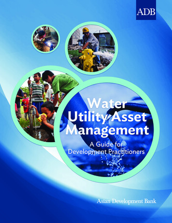 Water Utility Asset Management: A Guide For Development Practitioners