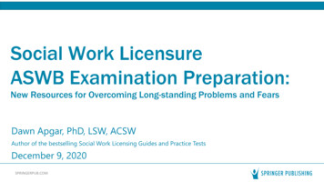 Social Work Licensure ASWB Examination Preparation