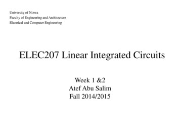 ELEC207 Linear Integrated Circuits