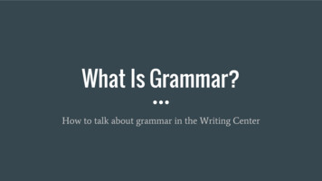 What Is Grammar?