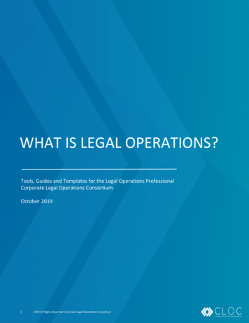 WHAT IS LEGAL OPERATIONS?